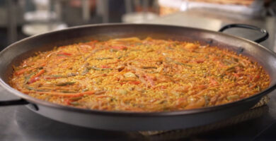 paella vegana de verduras